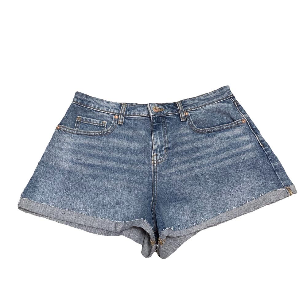 Wild Fable High Rise Rolled Cuff Denim Shorts Womens 10 Blue NWT